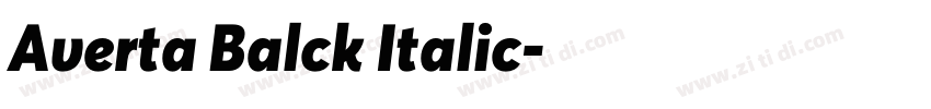 Averta Balck Italic字体转换